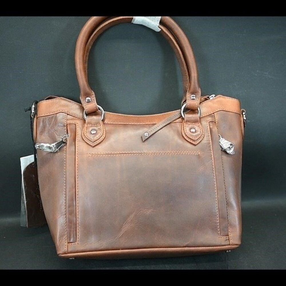 Lady Conceal Brown Leather CCW Concealed Carry Satchel Handbag Purse & Dust Bag